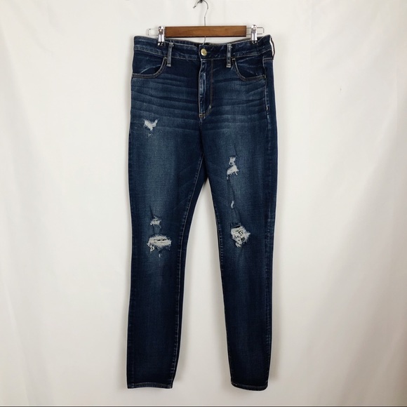 American Eagle Outfitters Denim - American Eagle AEO Hi Rise Jegging Blue 360 Super Stretch 14 Long